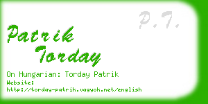 patrik torday business card